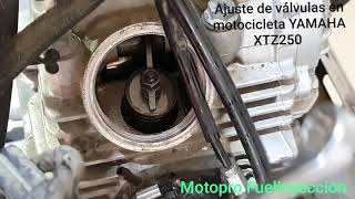 Ajuste o calibración de válvulas en motocicleta YAMAHA XTZ250