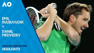 Emil Ruusuvuori v Daniil Medvedev Highlights | Australian Open 2024 Second Round