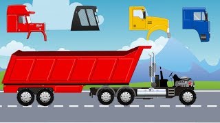Truck and Bulldozer, Dump Truck and Tractor | Street Vehicles | What a cabin - Video for Kids