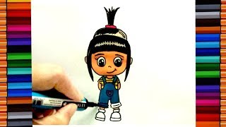 How to Draw Agnes easy Despicable Me l Kids love