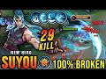 New Hero Suyou Mobile Legends 29 Kills Broken!! - New Hero MLBB