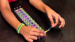 How To Make Railroad Loom Band Bracelet [EASY] [BEGINNER]