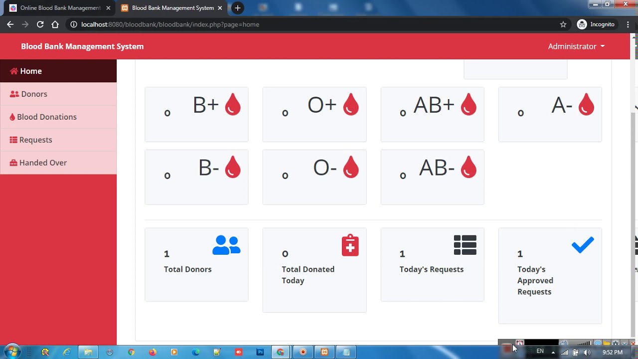 Blood Bank Management System Project In Php Source Code Youtube