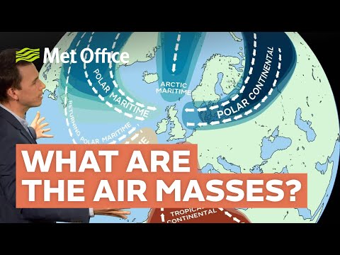 What are the 5 US air masses and their symbols?