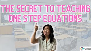 The ONLY strategy you need to teach one step equations in middle school Math