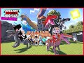 500 HARI KITA MENJADI DINOSAURUS DI SURVIVAL HARDCORE MINECRAFT ! 100 YOUTUBER JADI T-REX JAHAAT