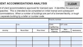 Client Accommodations Analysis Form (CDPH 709)