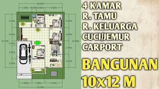 90 Model Desain Rumah Ukuran 10x12 Terlihat Keren 