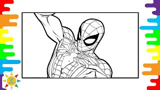 Spider-Man Coloring Page |Superhero Coloring | Krys Talk - Fly Away