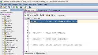 SQL Developer Data Extraction