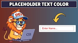 How to Change Placeholder Text Color in HTML and CSS