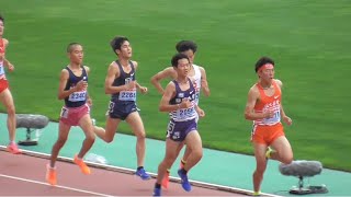 決勝  U20男子5000m  日本選手権陸上2024