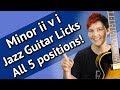 Minor ii v i Jazz Guitar Licks  + THEORY  -  II V I MINOR Guitar Licks