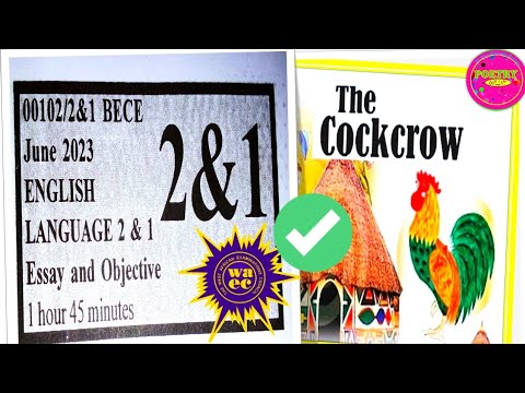 BECE 2023 ENGLISH LANGUAGE QUESTIONS ON LITERATURE (THE COCKCROW) - YouTube