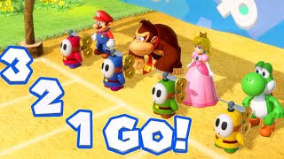 Mario Party Series - Collection of 3*2*1 Go Minigame - Mario vs Donkey Kong vs Peach vs Yoshi