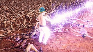 Electro Wizard Chuck Norris Vs 4 MILLION ZOMBIES - Ultimate Epic Battle Simulator 2 | UEBS 2