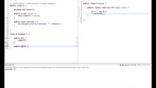 Java Tutorial: Inheritance: Constructor & super Keyword