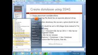 MS SQL 2014 Tutorial for beginners - Create database using TSQL
