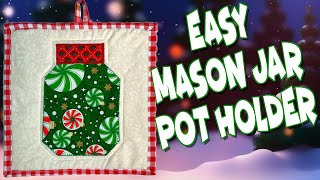 Easy Mason Jar Pot Holder | The Sewing Room Channel