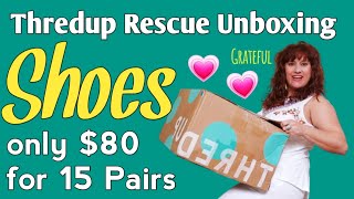 Thredup SALE On Shoes! ~ Thredup Rescue Box Unboxing ~ Thrift Haul to RESELL on Poshmark & Ebay