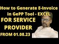 Generate e-invoice for Free using GePP Tool | without Software | Step by Step Tutorial | #einvoice