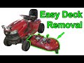 How to REMOVE MOWER DECK on CRAFTSMAN riding tractor