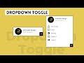User Account Dropdown Menu toggle using Html CSS & Vanilla Javascript