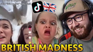 AMERICAN Reacts to CHAOTIC BRITISH TikTok's *absolute madness*