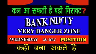 28 Dec Bank Nifty Prediction  || Banknifty Tomarrow Analysis Wednesday