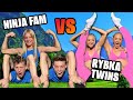 Ninja Kidz VS Rybka Twins Extreme Acro Gymnastics Challenge with HUGE Consequence!