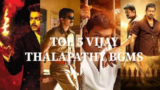 Top 5 Popular Vijay Thalapathy bgms |ft. theri, kaththi, marsal, bigil, bhairavaa