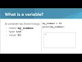Intro Python- Variables