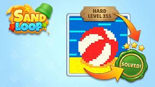 🏖️ Sand Loop Level 355 Walkthrough | Hard Level Solution [100% Solved] 🧠