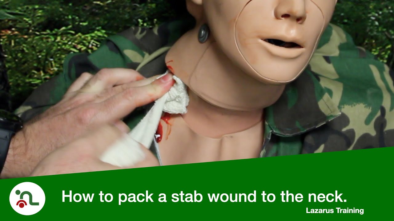 How To Pack A Wound To The Neck. Basic Instruction For First Aiders ...