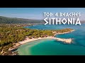 Top 4 beaches in Sithonia, Halkidiki (Greece) 🇬🇷 | Drone footage