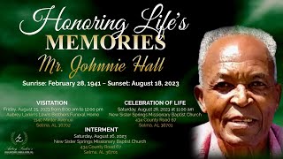 Celebration of Life for Mr. Johnnie Hall