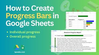 How to create progress bars in Google Sheets