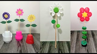 como hacer flores con tapas de plastico IDEAS FACILES - MANUALIDADES CON TAPITAS DE PLASTICO
