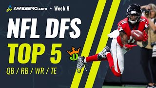 NFL DFS PICKS DRAFTKINGS WEEK 9 RANKINGS | Top Five NFL DFS Plays For Week 9