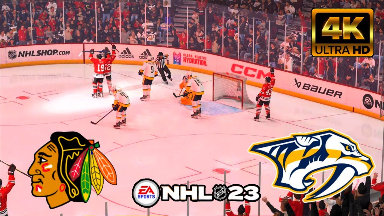 Chicago Blackhawks Vs Nashville Predators! NHL 23! PS5! 4K! - YouTube