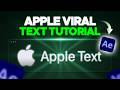 The Apple Text Animation Style Everyone Is Using (After Effects Tutorial)