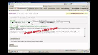 Craigslist Video Ad HTML Codes