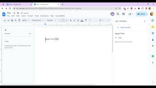 Use Variables Smart Chip in Docs (Google Docs)