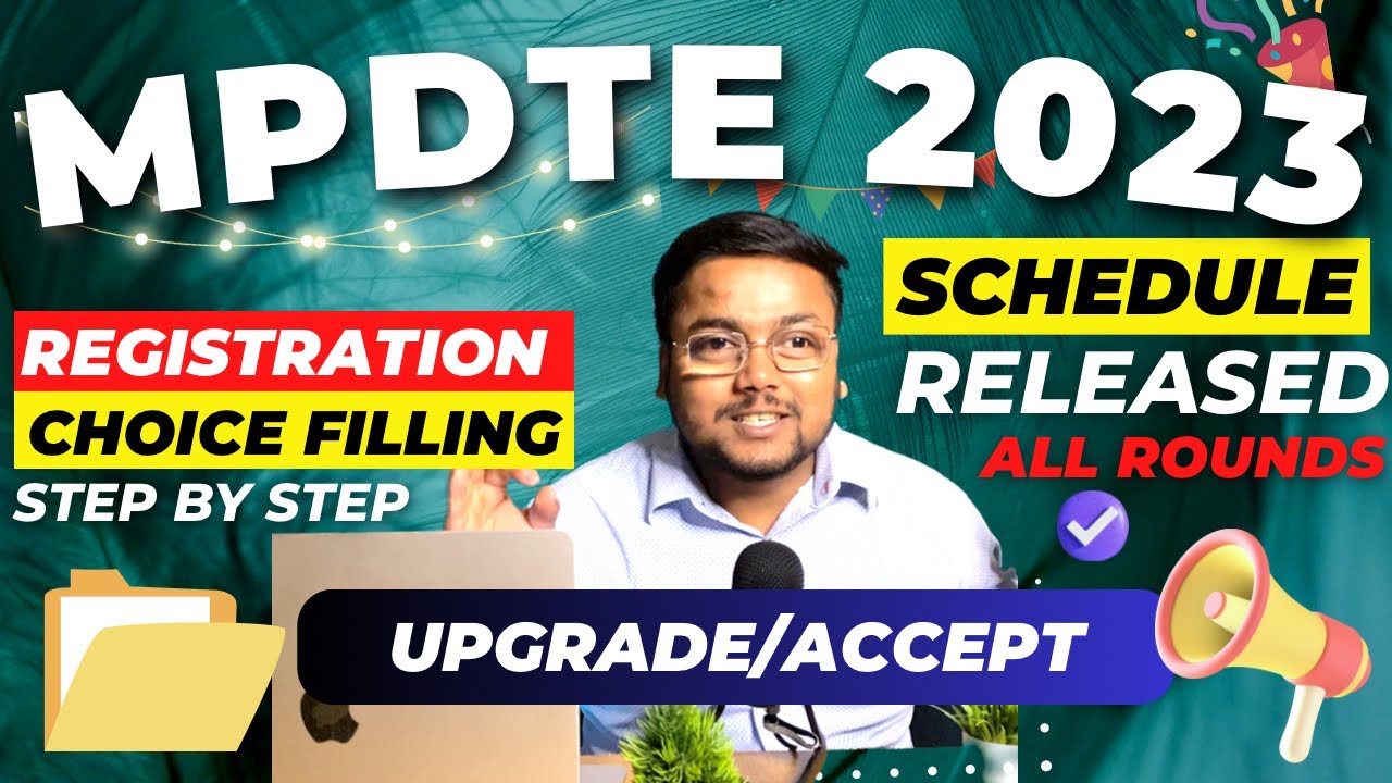 MP DTE Counselling 2023 🥳 | Complete Schedule Explained 🔥 | MP DTE ...