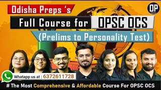 The Ultimate OPSC OCS Full Course : Target 2024 Batch | Odisha Preps | OPSC OAS | OP