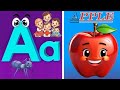 A For Apple Cartoon Video 🍎🍎🔥|| Fonics Song With Two Wards|| ABCD Alfabet Song||