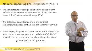 Nominal Operating PV Cell Temperature NOCT
