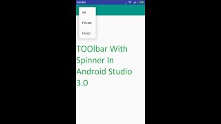 How To Create Toolbar With Spinner in Android Studio 3 .0