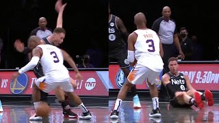 Chris Paul sent Blake Griffin flyin’ 👀 Nets vs Suns