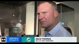 Dolphins Zach Thomas Runs Through Blocks And Doubt In Hall Of Fame Career.